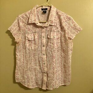 Cute Floral Eyelet Top